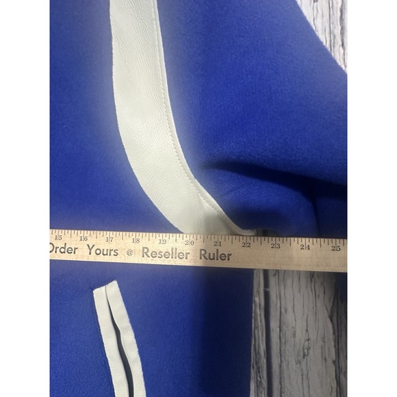 Hudson Jeans Varsity Bomber Jacket Royal Blue Wool Blend Men's Medium NWT $248 - Picture 3 of 8